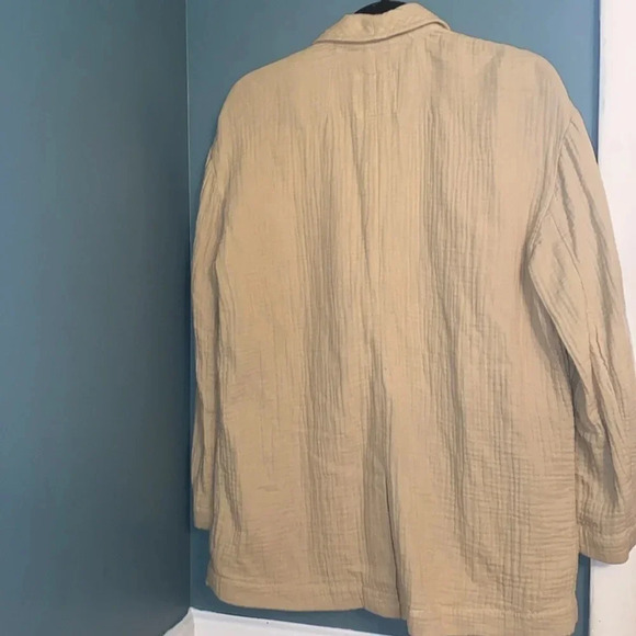 Madewell tan oversized 100% cotton blazer - medium - NWT - Picture 7 of 7